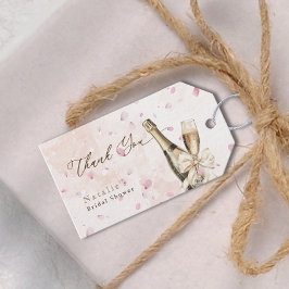 Möhippa för elegant Petals-bubblor - tack för ditt Presentetikett