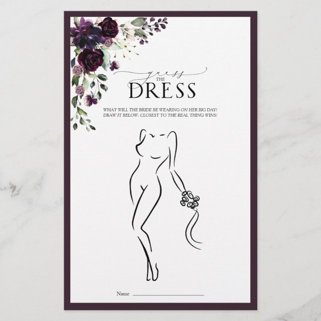 Möhippa för elegant Plum Lila Blommigt  (Framsida)