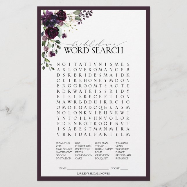 Möhippa för elegant Plum Lila Blommigt  (Framsida)