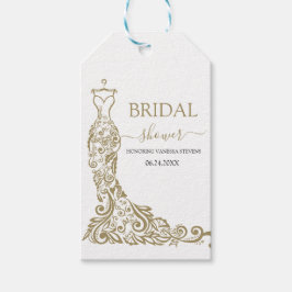  Möhippa för elegant Vita och Guld Presentetikett