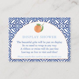 Möhippa för enkel Citrus Blue Tile-Visning Tilläggskort