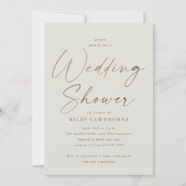 Möhippa för enkel Guld Script Par Inbjudningar