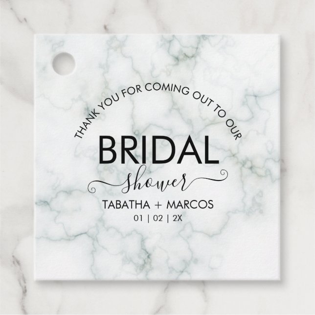 Möhippa för enkel Marble Script-Elegant Gåvor Etiketter (Framsida)