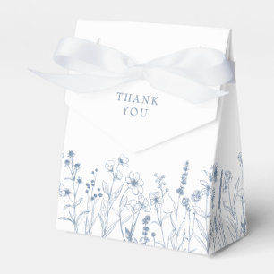 Möhippa för enkel minimalistisk blå Wildblomma Presentaskar