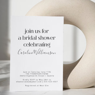 Möhippa för enkel, minimalistisk modern typografi inbjudningar