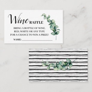 Möhippa för Eucalyptus Vin Raffle Biljett-kort Placeringskort