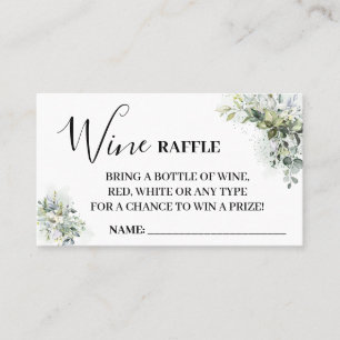 Möhippa för Eucalyptus Vin Raffle Biljett-kort Placeringskort