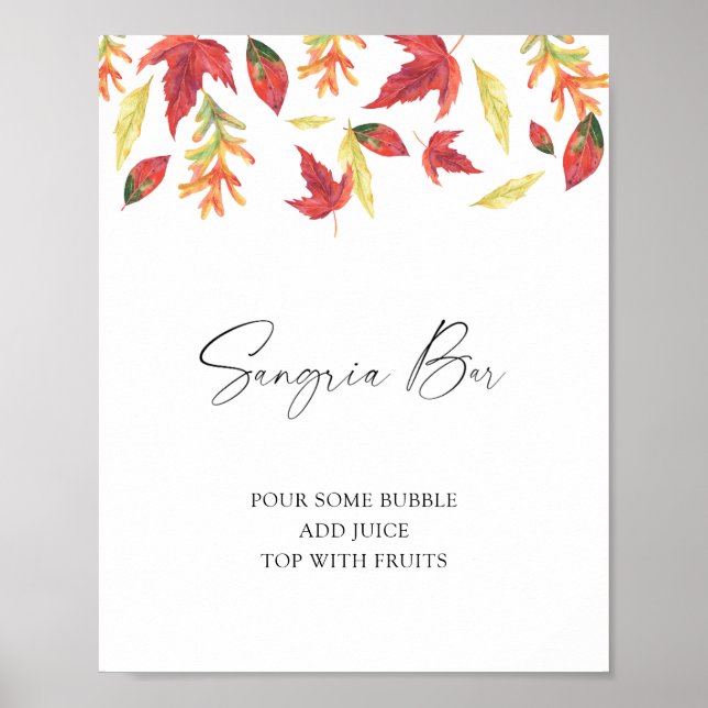 Möhippa för fallande löv - sangria pub poster (Framsidan)