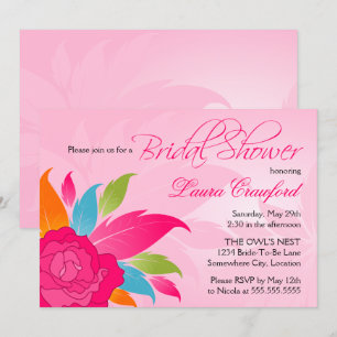 Möhippa för färgad Blommigt för elegant Inbjudningar