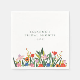 Möhippa för färgad Garden-Blommigt med eget namn Pappersservett