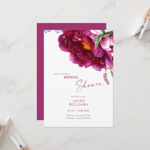 Möhippa för färglös Fuchsia Blommigt Elegant Inbjudningar