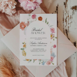 Möhippa för färgstark Vår blommor-kalligrafi Inbjudningar