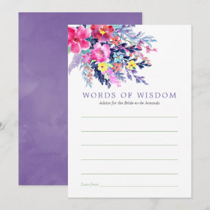 Möhippa för färgstark vattenfärgsfärgad Blommigt  Inbjudningar