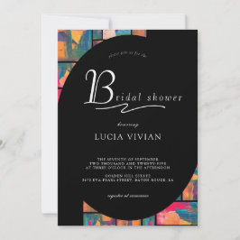 Möhippa för färgton i modern Abstrakt Inbjudningar