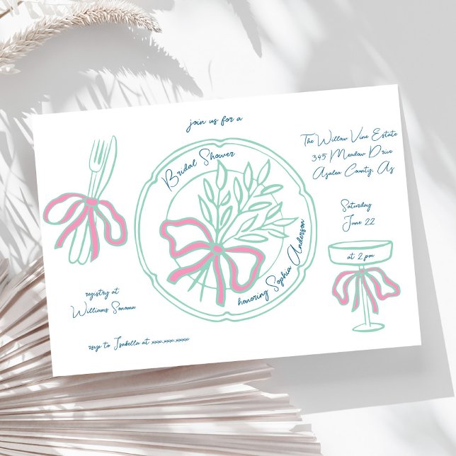 Möhippa för fastställande av Whimsical Hand plocka Inbjudningar (Skapare uppladdad)