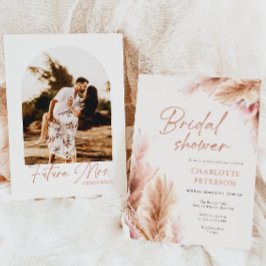 Möhippa för fotografi av torkad pampas Grass Boho Inbjudningar