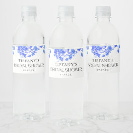 Möhippa för Fransk av blått Blommigt för vintage Vattenflaskor Etikett