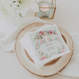 Möhippa för Fransk av grönt Blommigt Pappersservett