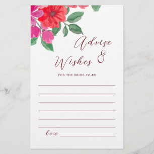 Möhippa för Fuchsia Watercolor Blommigt Adress
