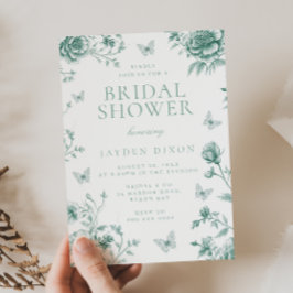 Möhippa för Grönt av ändrad Vintage Sage Inbjudningar