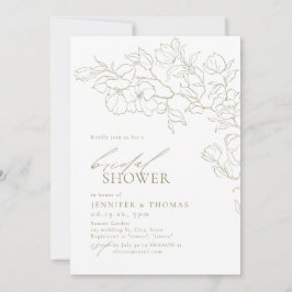 Möhippa för grönt av blommigt i elegant hand plock inbjudningar