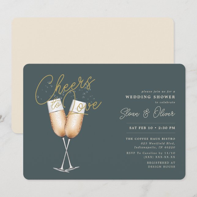 Möhippa för Grönt till Kärlek Inbjudningar (Fram/baksida)