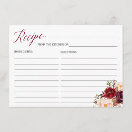 Möhippa för hämtning av Burgundy Red Blommigt- Tilläggskort