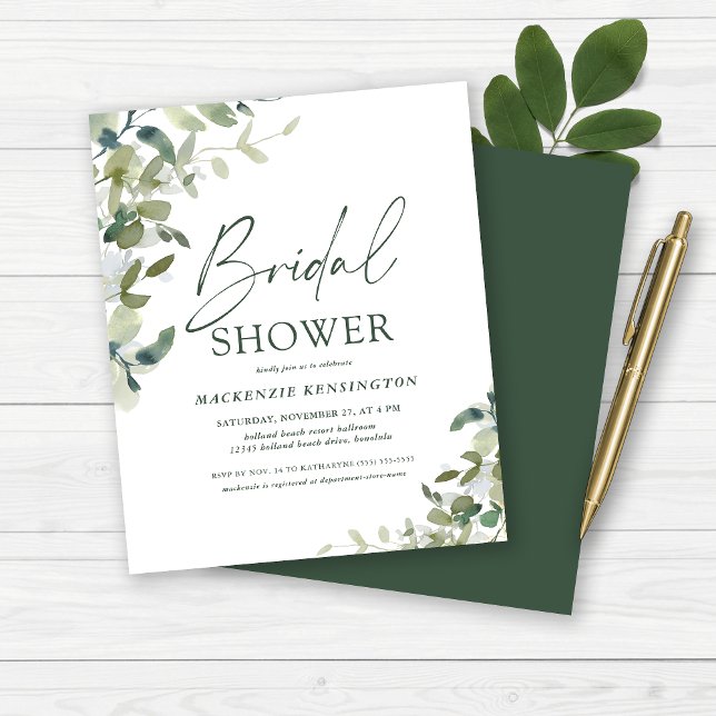 Möhippa för handskrivet skript för budgeterad Eleg (Budget Elegant Handwritten Script Bridal Shower Invitation)