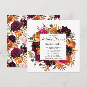 Möhippa för höstburgundy och Orange Inbjudningar