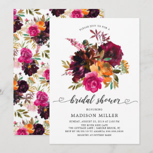 Möhippa för höstburgundy och Orange Inbjudningar