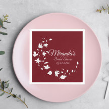 Möhippa för hösten Vin & vit Blommigt Papper