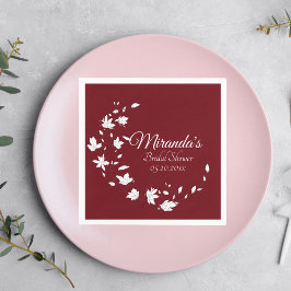 Möhippa för hösten Vin & vit Blommigt Papper Pappersservett