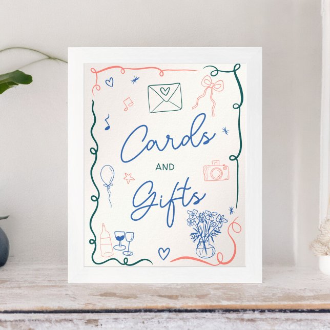 Möhippa för illustrerad  för Retro fransk-rosa Poster (Retro french pink illustrated sign bridal shower)