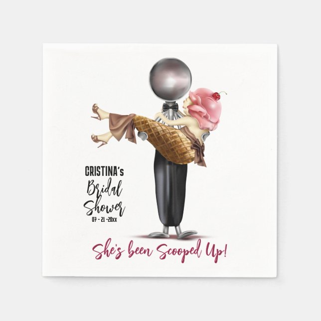 Möhippa för iskräm, uppskalad pappersservett (Framsidan)