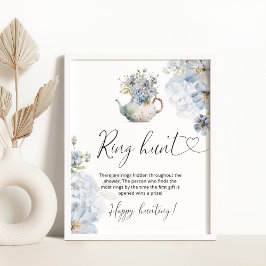 Möhippa för jakt på jakt på vilda blommor, blommig poster