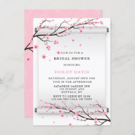 Möhippa för japansk Rulla Cherry Blommar Inbjudningar