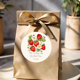 Möhippa för jordgubbsbär av bären runt klistermärke