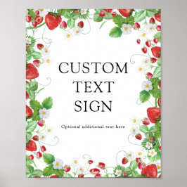 Möhippa för jordgubbstext, Anpassningsbar Poster