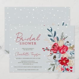 Möhippa för julblommor i Winter snö Inbjudningar