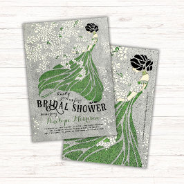 Möhippa för kvinnor med blommor inbjudningar