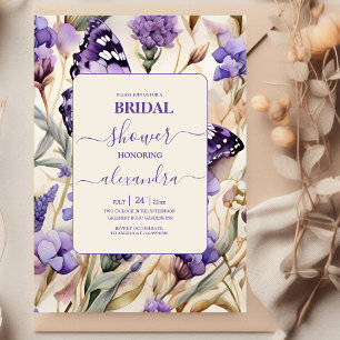 Möhippa för Lavender Lila Blommigt Elegant Inbjudningar