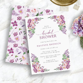 Möhippa för Lila av blommigt Inbjudningar