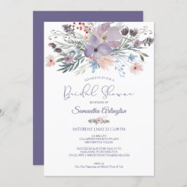  Möhippa för Lila av vattenfärgsBlommigt Inbjudningar