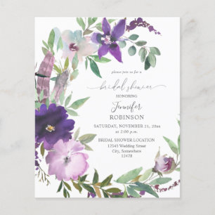 Möhippa för Lila Lavender Violet Blommigt Flygblad