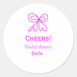 Möhippa för lila rosa av  lägger till namn runt klistermärke