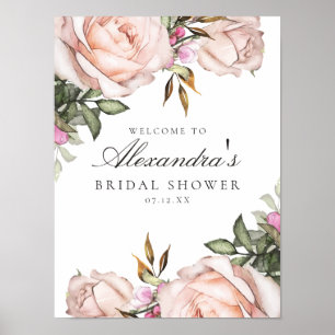 Möhippa för ljus rosa Blommigt Poster