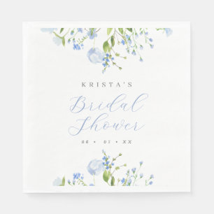 Möhippa för ljusblå Blommigt i elegant Pappersservett