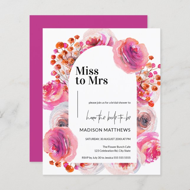 Möhippa för ljusfärgsfärgad Blommigt Arch Summer (Fram/baksida)