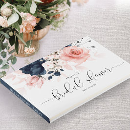 Möhippa för marin blå och  Rosa blommigt Gästböcker