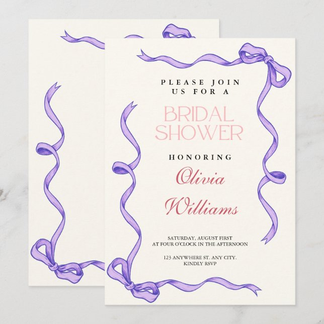 Möhippa för menyfliksområdet inbjudningar (Fram/baksida)